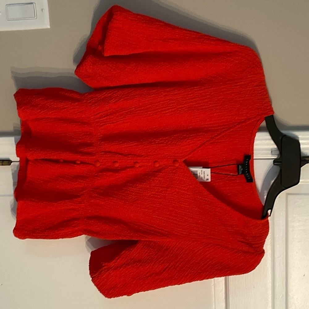 Sanctuary Red Button-Up Top